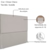 Cabeceira Casal 140 cm Com Frame Luna Suede Cinza Claro Artte