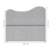 Cabeceira Casal 140 cm Com Frame Selena Boucle Cinza Artte