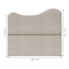 Cabeceira Casal 140 cm Com Frame Selena Boucle Cru Artte