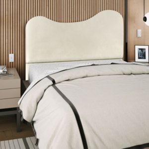 Cabeceira Casal 140 cm Com Frame Selena Corino Bege Artte
