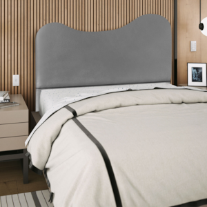 Cabeceira Casal 140 cm Com Frame Selena Corino Cinza Artte