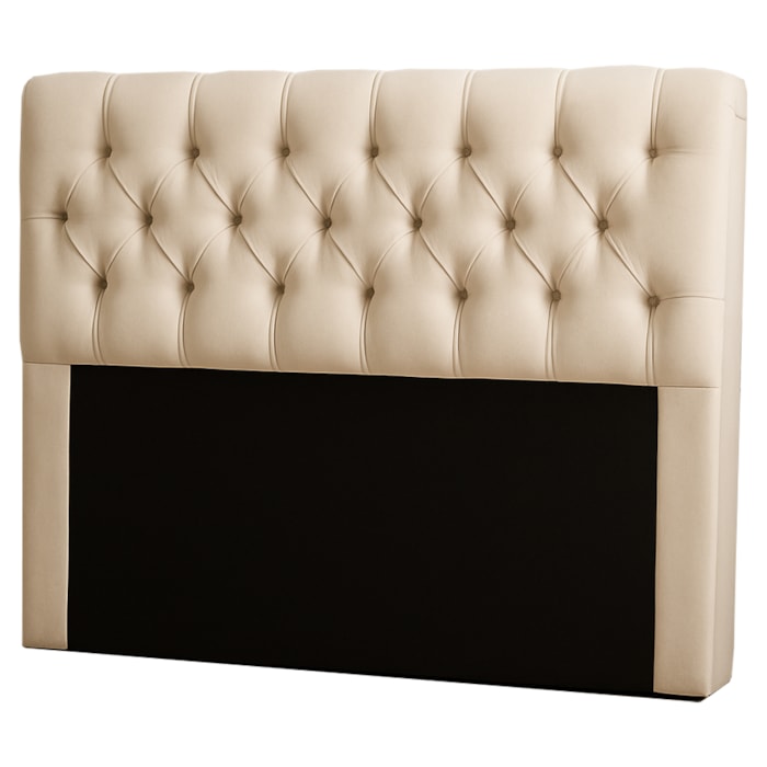 Cabeceira Casal 140 cm Emilia Veludo Bege ID Milani Store