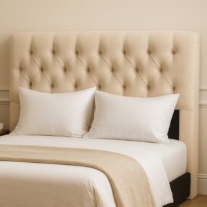 Cabeceira Casal 140 cm Emilia Veludo Bege ID Milani Store