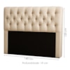 Cabeceira Casal 140 cm Emilia Veludo Bege ID Milani Store