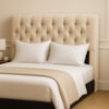 Cabeceira Casal 140 cm Emilia Veludo Bege ID Milani Store