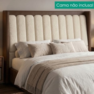 Cabeceira Casal 140 cm Lumina Com Frame Boucle TCA 310 Corino TCS 721 PEER