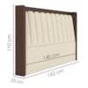 Cabeceira Casal 140 cm Lumina Com Frame Boucle TCA 310 Corino TCS 721 PEER