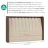 Cabeceira Casal 140 cm Lumina Com Frame Boucle TCA 310 Corino TCS 721 PEER