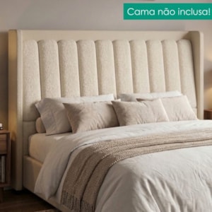 Cabeceira Casal 140 cm Lumina Com Frame Boucle TCA 310 Corino TCS 725 PEER