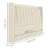 Cabeceira Casal 140 cm Lumina Com Frame Boucle TCA 310 Corino TCS 725 PEER