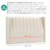 Cabeceira Casal 140 cm Lumina Com Frame Boucle TCA 310 Corino TCS 725 PEER