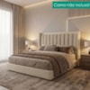 Cabeceira Casal 140 cm Lumina Com Frame Boucle TCA 310 Corino TCS 725 PEER