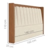 Cabeceira Casal 140 cm Lumina Com Frame Boucle TCA 310 Corino TCS 727 PEER