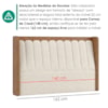 Cabeceira Casal 140 cm Lumina Com Frame Boucle TCA 310 Corino TCS 727 PEER