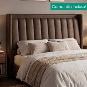 Cabeceira Casal 140 cm Lumina Com Frame Corino TCS 721 PEER