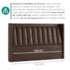 Cabeceira Casal 140 cm Lumina Com Frame Corino TCS 721 PEER