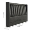 Cabeceira Casal 140 cm Lumina Com Frame Corino TCS 724 PEER