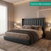 Cabeceira Casal 140 cm Lumina Com Frame Corino TCS 724 PEER