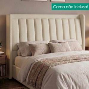 Cabeceira Casal 140 cm Lumina Com Frame Corino TCS 725 PEER