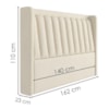 Cabeceira Casal 140 cm Lumina Com Frame Corino TCS 725 PEER