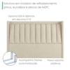 Cabeceira Casal 140 cm Lumina Com Frame Corino TCS 725 PEER