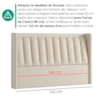 Cabeceira Casal 140 cm Lumina Com Frame Corino TCS 725 PEER