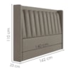Cabeceira Casal 140 cm Lumina Com Frame Corino TCS 726 PEER