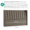 Cabeceira Casal 140 cm Lumina Com Frame Corino TCS 726 PEER
