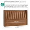 Cabeceira Casal 140 cm Lumina Com Frame Corino TCS 727 PEER