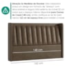 Cabeceira Casal 140 cm Lumina Com Frame Corino TCS 729 PEER