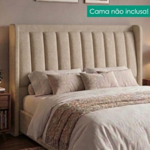 Cabeceira Casal 140 cm Lumina Com Frame Linho SL 65 PEER