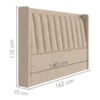 Cabeceira Casal 140 cm Lumina Com Frame Linho SL 65 PEER