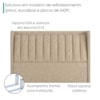 Cabeceira Casal 140 cm Lumina Com Frame Linho SL 65 PEER