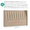Cabeceira Casal 140 cm Lumina Com Frame Linho SL 65 PEER