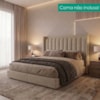 Cabeceira Casal 140 cm Lumina Com Frame Linho SL 65 PEER