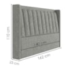 Cabeceira Casal 140 cm Lumina Com Frame Linho SL 66 PEER