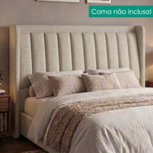 Cabeceira Casal 140 cm Lumina Com Frame Linho SL 71 PEER