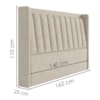Cabeceira Casal 140 cm Lumina Com Frame Linho SL 71 PEER