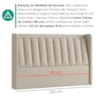 Cabeceira Casal 140 cm Lumina Com Frame Linho SL 71 PEER