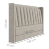 Cabeceira Casal 140 cm Lumina Com Frame Linho SL 77 PEER