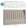 Cabeceira Casal 140 cm Lumina Com Frame Linho SL 77 PEER