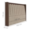 Cabeceira Casal 140 cm Lumina Com Frame Linho TCA 202 Corino TCS 721 PEER