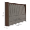 Cabeceira Casal 140 cm Lumina Com Frame Linho TCA 208 Corino TCS 721 PEER