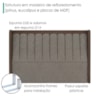 Cabeceira Casal 140 cm Lumina Com Frame Linho TCA 208 Corino TCS 721 PEER