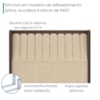 Cabeceira Casal 140 cm Lumina Com Frame Linho TCA 210 Corino TCS 721 PEER