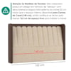 Cabeceira Casal 140 cm Lumina Com Frame Linho TCA 210 Corino TCS 721 PEER