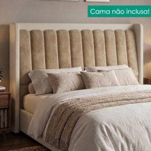 Cabeceira Casal 140 cm Lumina Com Frame Veludo TCA 312 Corino TCS 725 PEER