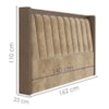 Cabeceira Casal 140 cm Lumina Com Frame Veludo TCA 312 Corino TCS 729 PEER
