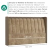 Cabeceira Casal 140 cm Lumina Com Frame Veludo TCA 312 Corino TCS 729 PEER
