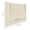 Cabeceira Casal 140 cm Lumina LED Com Frame Boucle TCA 310 Corino TCS 725 PEER